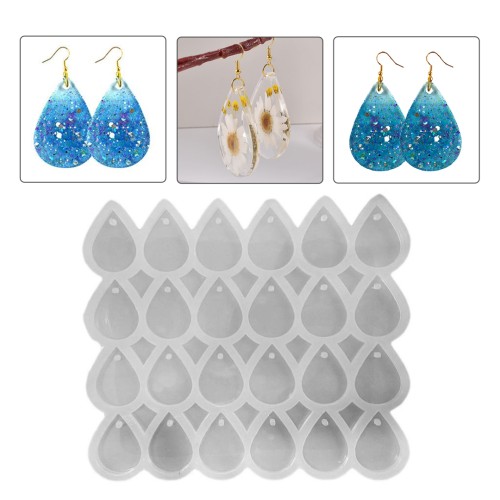 Epoksi Çoklu Damla Anahtarlık Kolye Silikon Kalıbı EM300