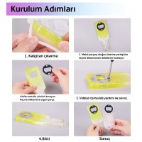 Epoksi Çoklu Şişe Açacak Kalıbı Silikon + Metal Aparat Seti GT9296