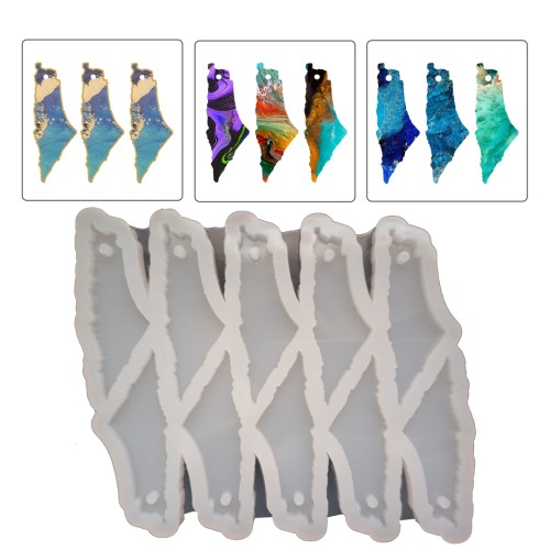 Epoksi Çoklu Anahtarlık Filistin Haritası Kalıbı Silikon EM317