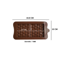 Çikolata Tablet Kalıbı Silikon Çikolata Ve Kek Kalıbı Petek Model GT2311