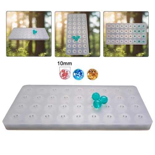 Epoksi 36 lı Boncuk Kalıbı Tesbih Kalıbı Silikon 10mm