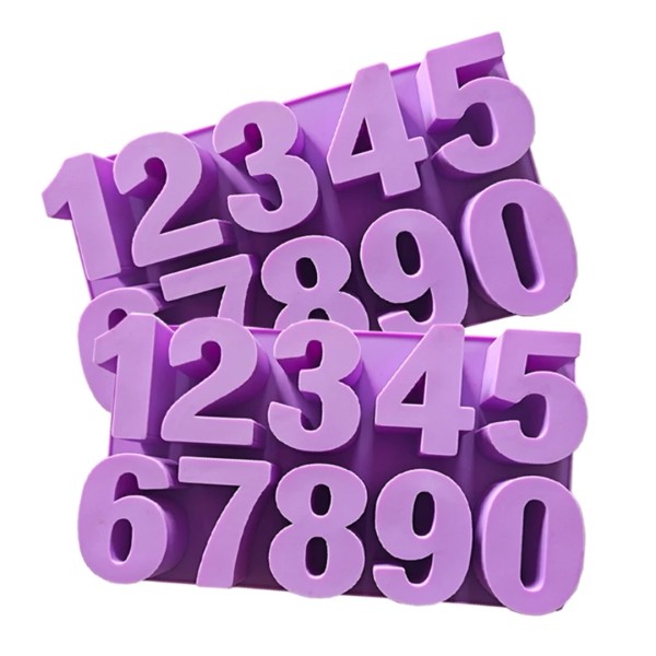Epoksi Rakam Kalıbı Masa Süsü Rakam Kalıbı Pasta Rakam Silikon Kalıbı GT1106