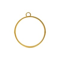 Epoksi Kolye Ucu Metal Yuvarlak Gold 10 Adet