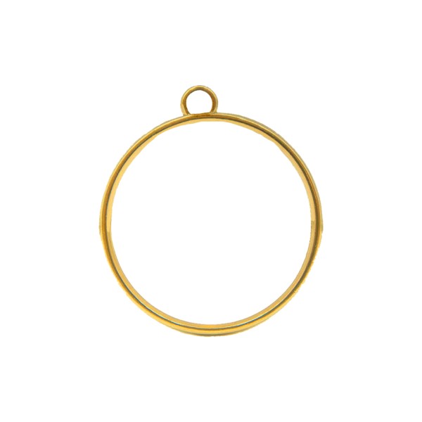 Epoksi Kolye Ucu Metal Yuvarlak Gold 10 Adet