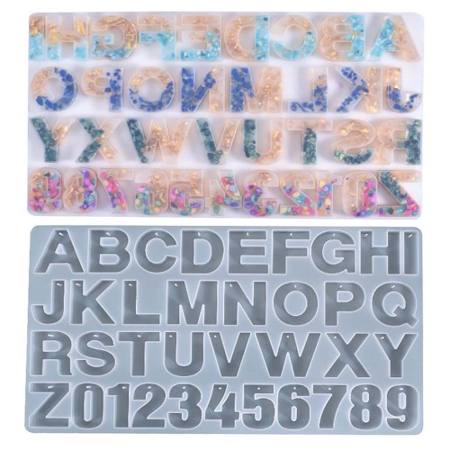 Epoksi Düz Delikli Büyük Harf Kalıbı Silikon