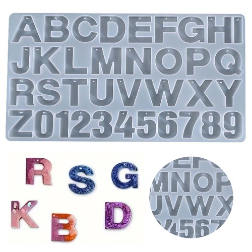 Epoksi Düz Delikli Büyük Harf Kalıbı Silikon