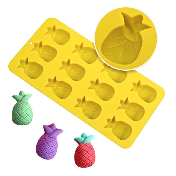 Çikolata Ananas Kalıbı Jelibon Ananas Şeker Hamuru Kalıbı Silikon Kalıbı GT2302
