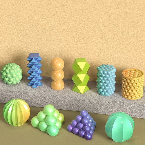 Epoksi Dikey Bubble Mum Kalıbı Sabun Kalıbı Silikon GT9619