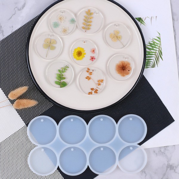 Epoksi Çoklu Yuvarlak Daire Delikli Anahtarlık Kolye Kalıbı Silikon 5x5cm GT9561 Epoksi Çoklu Yuvarlak Daire Delikli Anahtarlık Kolye Kalıbı Silikon 5x5cm GT9561