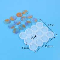Epoksi Çoklu Yuvarlak Daire Delikli Anahtarlık Kolye Kalıbı Silikon 3.4x3.4cm GT9562 Epoksi Çoklu Yuvarlak Daire Delikli Anahtarlık Kolye Kalıbı Silikon 3.4x3.4cm GT9562