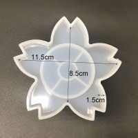 Epoksi Bardak Altlığı Sakura Çiçeği Modeli Kalıbı Silikon GT9536 Epoksi Bardak Altlığı Sakura Çiçeği Modeli Kalıbı Silikon GT9536