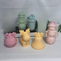 Silikon Mum Kalıbı Yılbaşı Noel Kar Ayakkabı Ev Dekorasyon Mum Kalıpları 10.4x7.1cm GT9567