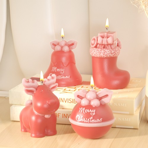 Silikon Mum Kalıbı Yılbaşı Noel Kar Ayakkabı Ev Dekorasyon Mum Kalıpları 10.4x7.1cm GT9567