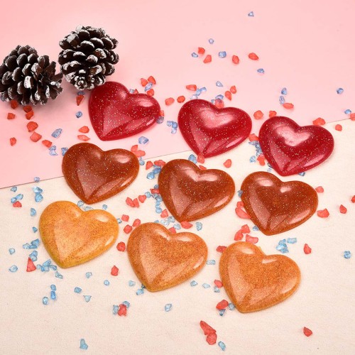 Epoksi Çoklu Bombeli Kalp Magnet Anahtarlık Kalıbı Silikon