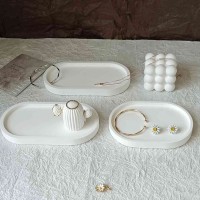Epoksi Beton Oval Tabak Basık Model Sunumluk Silikon Kalıbı GT-9451