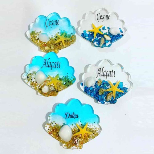 Epoksi Çoklu İstiridye Deniz Kabuğu Magnet Silikon Kalıbı EM261