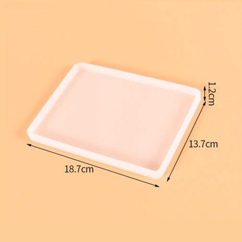Epoksi Silikon Dikdörtgen Sunumluk Tepsi Kalıbı 18.7x13.7cm
