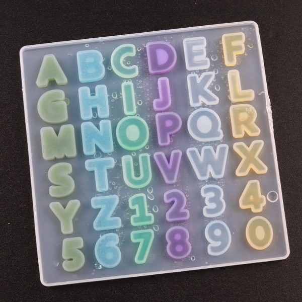 Epoksi Orta Boy Silikon Harf Kalıbı 1.7x1.1x0.5cm