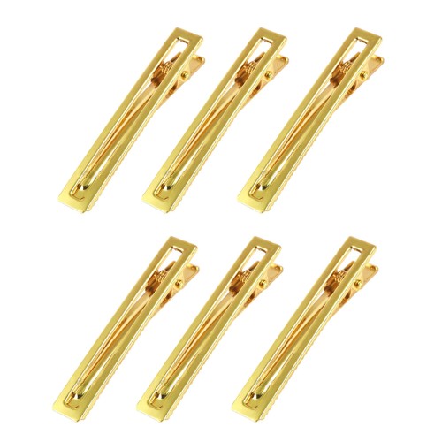 Epoksi Saç Tokası Aksesuar Dikdörtgen Gold M002 6 Adet