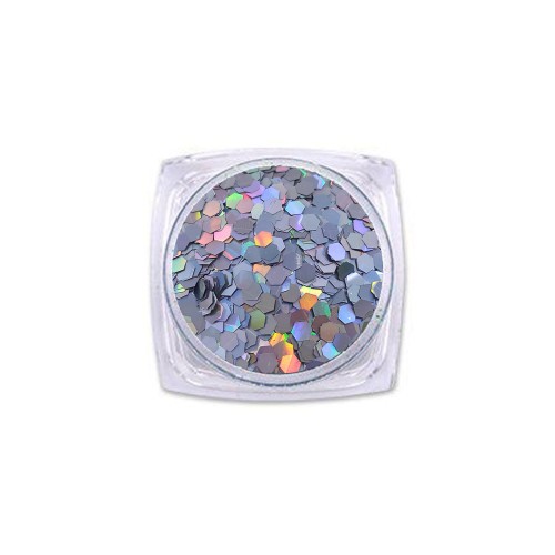 Epoksi Süsleme Glitter Altıgen Gümüş Pul 5gr