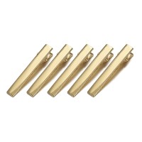 Dikdörtgen Toka Klipsi 6.5cm Gold 5 adet Dikdörtgen Toka Klipsi 6.5cm Gold 5 adet