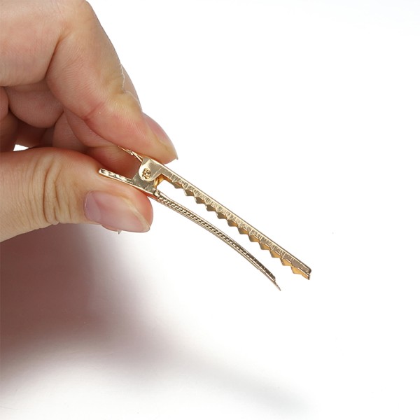 Dikdörtgen Toka Klipsi 4.5cm Gold 5 adet