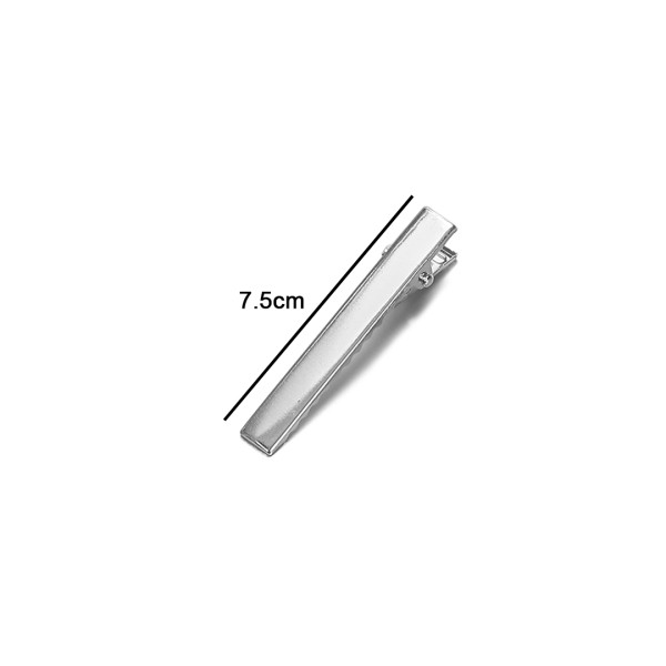 Dikdörtgen Toka Klipsi 7.5cm Gümüş 5 adet Dikdörtgen Toka Klipsi 7.5cm Gümüş 5 adet