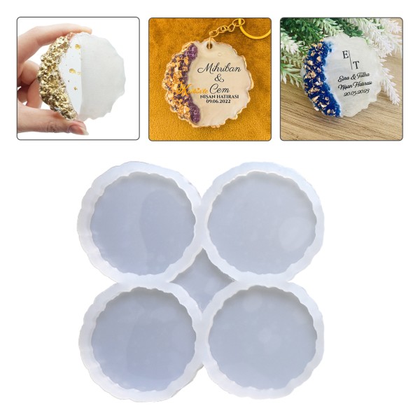 Epoksi Oval Şekilli Çoklu Magnet Silikon Kalıbı EM24 Epoksi Oval Şekilli Çoklu Magnet Silikon Kalıbı EM24