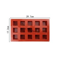 Kare Küp 15 li Pasta Kek Çikolata Silikon Kalıbı GT938 Kare Küp 15 li Pasta Kek Çikolata Silikon Kalıbı GT938