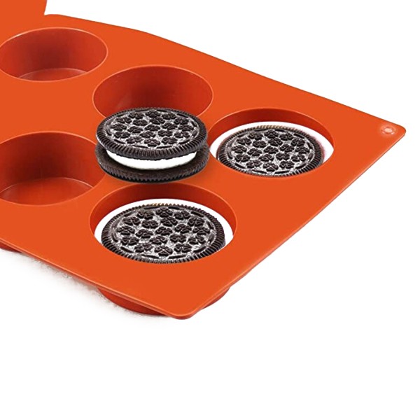 Yuvarlak 6 lı Pasta Kek   Çikolata Silikon Kalıbı GT042