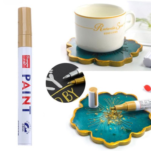 Epoksi Varak Kalem Paint Marker Gold 12 li Paket Epoksi Varak Kalem Paint Marker Gold 12 li Paket