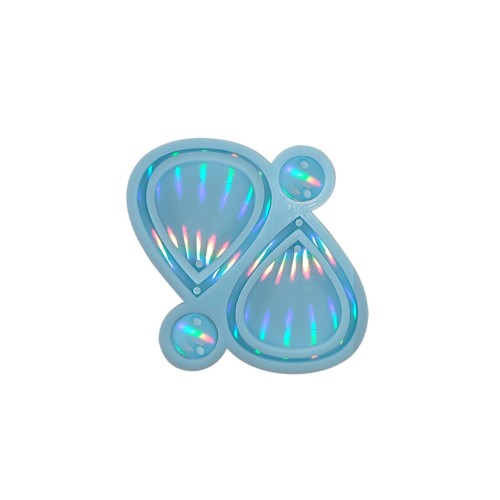 Epoksi Silikon İkili Hologramlı Damla Takı ve Anahtarlık Kalıbı Epoksi Silikon İkili Hologramlı Damla Takı ve Anahtarlık Kalıbı