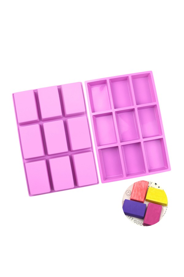 Dikdörtgen Silikon Kalıp Sabun Mum Epoksi Fırın ve Kek Kalıbı GT-361
