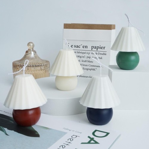 Poli Karbon Mum Kalıbı Mika Mum Kalıbı Şemsiye Tipi Masa Lambası 8.9cmx7.5cm GT-6228