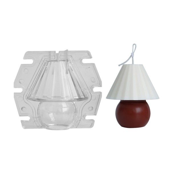 Poli Karbon Mum Kalıbı Mika Mum Kalıbı Şemsiye Tipi Masa Lambası 8.9cmx7.5cm GT-6228