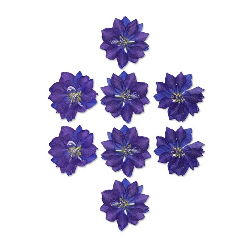 Epoksi Kurutulmuş Çiçek Açelya Lacivert- 8 Adet