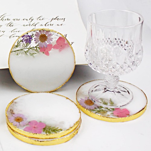 Epoksi Yuvarlak Daire Bardak Altlığı Silikon Kalıbı - 10cm