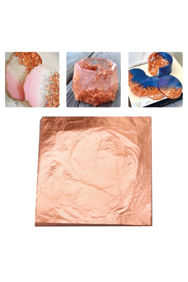 Epoksi Yaprak Varak Bakır Hobi Ahşap Yaprak Varak Bakır - 5 Sayfa