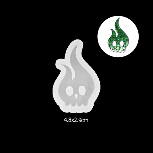 Epoksi Alev Surat Anahtarlık   Kolye Silikon Kalıbı EM230